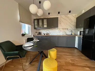 Kuchnia lub aneks kuchenny w obiekcie Halo Apartments Check in 24h Privat Parking