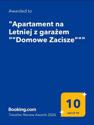 Certyfikat, podpis lub inny dokument wystawiony w obiekcie Apartament na Letniej z garażem 