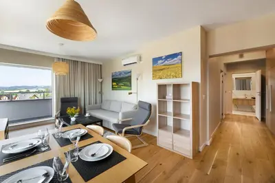 Część wypoczynkowa w obiekcie Apartament Widokowy - Penthouse z tarasem