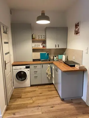 Kuchnia lub aneks kuchenny w obiekcie Uroczy apartament w kurorcie