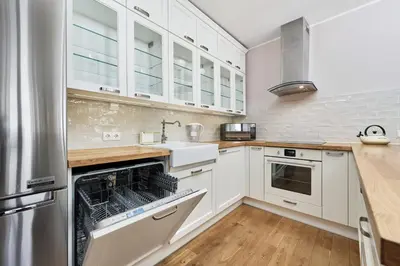 Kuchnia lub aneks kuchenny w obiekcie Heart of Wroclaw Uniwersytecka by Noclegi Renters