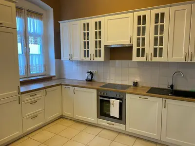 Kuchnia lub aneks kuchenny w obiekcie Apartament F21B Deluxe w Bielawie Góry Sowie