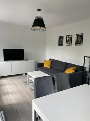 Telewizja i/lub zestaw kina domowego w obiekcie Apartament Malczewskiego