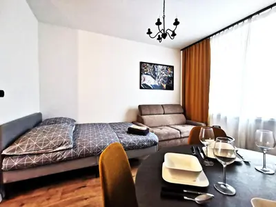Część wypoczynkowa w obiekcie PODWALE Apartment - Self Check-In 24h