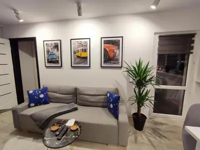 Część wypoczynkowa w obiekcie Nowoczesny apartament w sercu Wrocławia