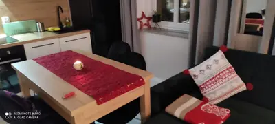 Kuchnia lub aneks kuchenny w obiekcie Apartament GRACJA w Jedlinie Zdrój