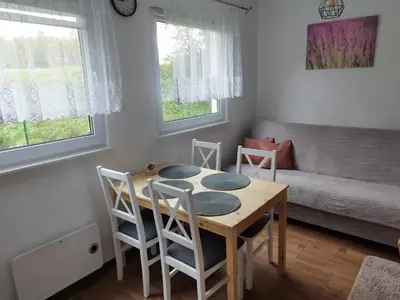 Część wypoczynkowa w obiekcie Holiday House Lawendowa Przystań - domek z jacuzzi