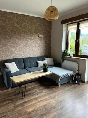 Część wypoczynkowa w obiekcie Śnieżnicki Domek pokoje z prywatnymi łazienkami cisza i góry Stara Moraw