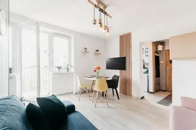 Telewizja i/lub zestaw kina domowego w obiekcie Nocosfera Apartament Górnośląski