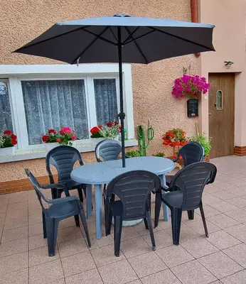 Patio lub wspólna przestrzeń na świeżym powietrzu w obiekcie Pokoje Gościnne