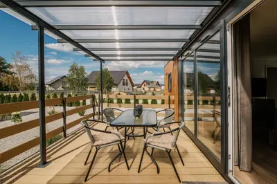 Balkon lub taras w obiekcie Wichrowe Wzgórze Lark House