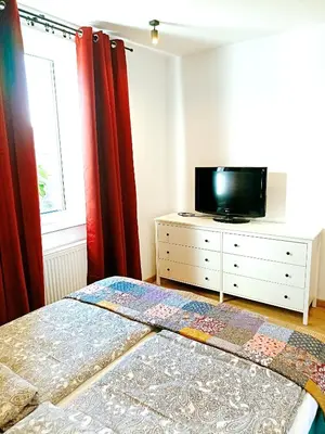 Telewizja i/lub zestaw kina domowego w obiekcie Apartamenty Zakładowa