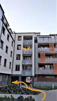 Budynek, w którym mieści się apartament