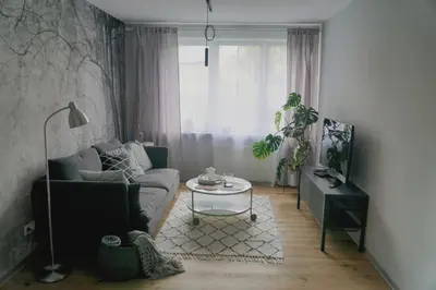 Część wypoczynkowa w obiekcie Piękny apartament w zielonej dzielnicy Wrocławia