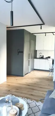 Kuchnia lub aneks kuchenny w obiekcie Piękny apartament w zielonej dzielnicy Wrocławia