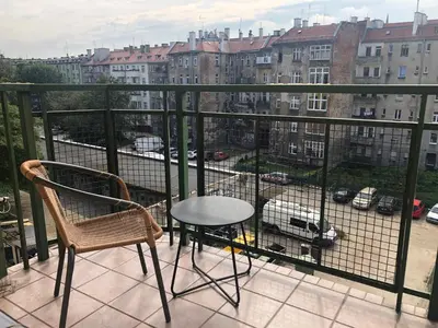 Balkon lub taras w obiekcie Blue River - Daszynskiego