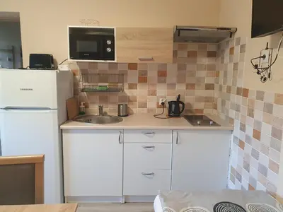 Kuchnia lub aneks kuchenny w obiekcie Pokoje Babie Lato