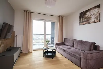 Część wypoczynkowa w obiekcie Apartamenty niedaleko dworca od WroclawApartament-pl