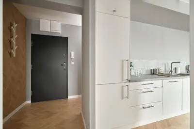 Kuchnia lub aneks kuchenny w obiekcie Apartamenty niedaleko dworca od WroclawApartament-pl