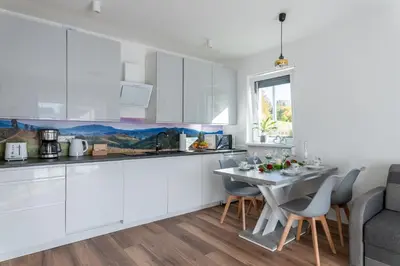 Kuchnia lub aneks kuchenny w obiekcie Apartamenty Pod Cisem Lux