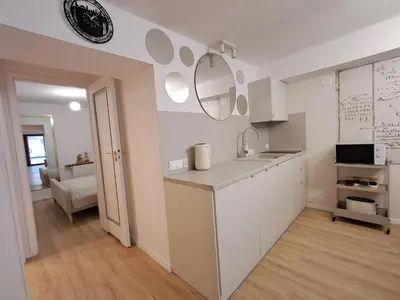 Kuchnia lub aneks kuchenny w obiekcie Pokoje Za Kinem