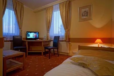 Telewizja i/lub zestaw kina domowego w obiekcie Noclegi w Lublińcu Lubex