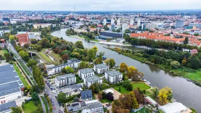 Widok na miasto Wrocław z tego apartamentu