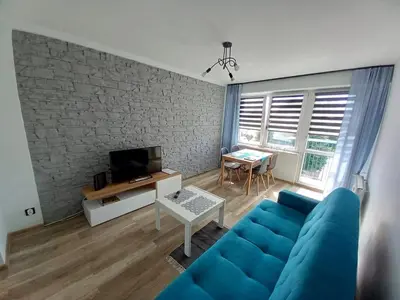 Telewizja i/lub zestaw kina domowego w obiekcie Apartamenty A&B Silver