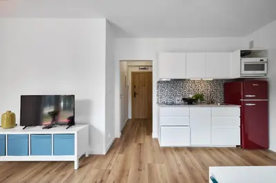 Kuchnia lub aneks kuchenny w obiekcie Blue Apartament & Office Kudowa-Zdrój