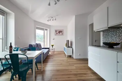 Kuchnia lub aneks kuchenny w obiekcie Blue Apartament & Office Kudowa-Zdrój
