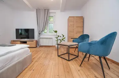 Telewizja i/lub zestaw kina domowego w obiekcie Pokoje Sienkiewicza