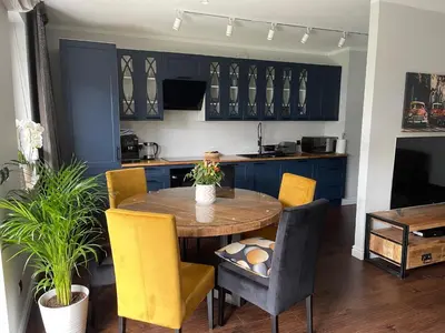 Kuchnia lub aneks kuchenny w obiekcie Luxury Maślice Apartment