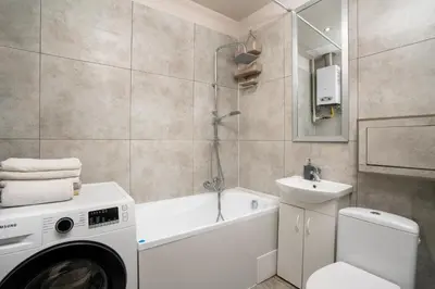 Łazienka w obiekcie AS Home 9-osobowy apartament w Rynku