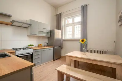 Kuchnia lub aneks kuchenny w obiekcie AS Home 9-osobowy apartament w Rynku