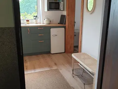 Kuchnia lub aneks kuchenny w obiekcie Apartament przy Stawie Zdrojowym