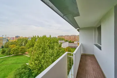 Balkon lub taras w obiekcie Stylish Kwiska Apartment Wrocław by Noclegi Renters