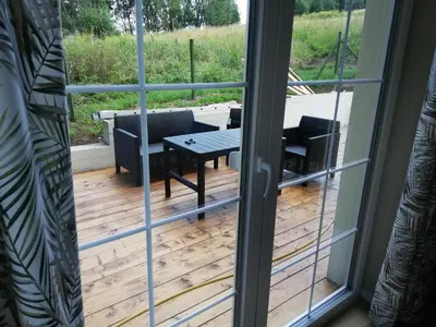 Balkon lub taras w obiekcie Róża Sudetów Domek