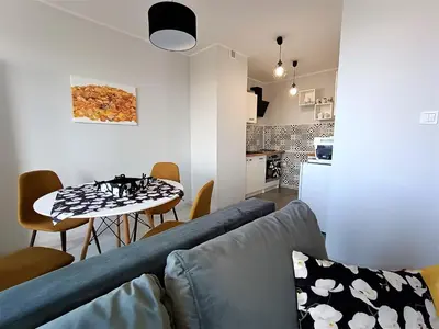 Kuchnia lub aneks kuchenny w obiekcie Bursztynowy Apartament