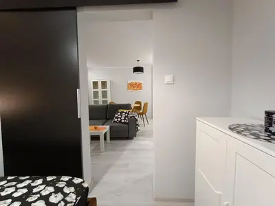 Kuchnia lub aneks kuchenny w obiekcie Bursztynowy Apartament