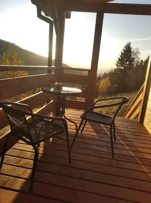 Balkon lub taras w obiekcie Sowi Stok