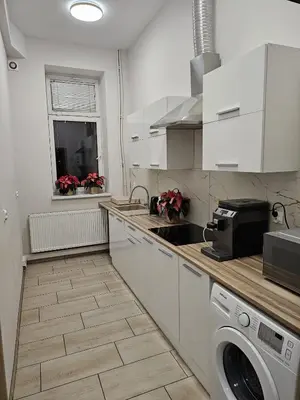 Kuchnia lub aneks kuchenny w obiekcie Hostel KASZUBSKA