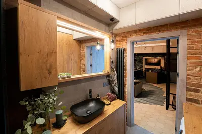 Kuchnia lub aneks kuchenny w obiekcie Industrial Apartment 