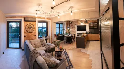 Część wypoczynkowa w obiekcie Industrial Apartment 