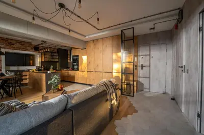 Kuchnia lub aneks kuchenny w obiekcie Industrial Apartment 