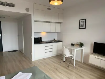 Kuchnia lub aneks kuchenny w obiekcie SleepWell Apartments