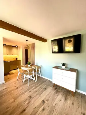 Telewizja i/lub zestaw kina domowego w obiekcie Sosnowy Apartament