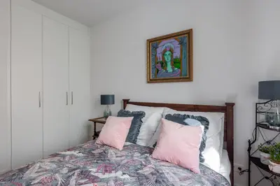 Łóżko lub łóżka w pokoju w obiekcie Apartament Wenecja Romantyczna - Młyn Maria - Art Apartments