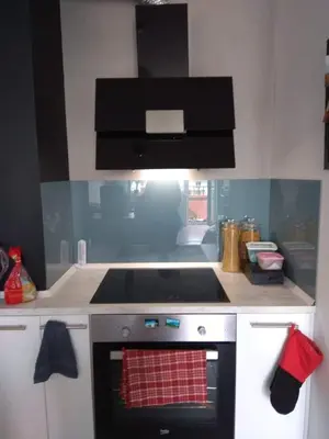 Kuchnia lub aneks kuchenny w obiekcie NightHost Kleczkowska 49 m53 Wrocław
