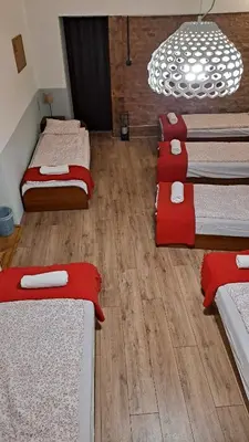 Łóżko lub łóżka w pokoju w obiekcie Noclegi Czentorycki 1