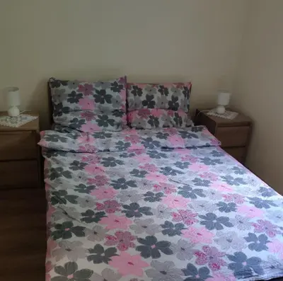 Łóżko lub łóżka w pokoju w obiekcie Dom nad rzeką